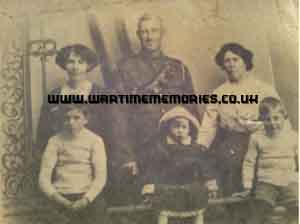Bertie Row photographed with his family